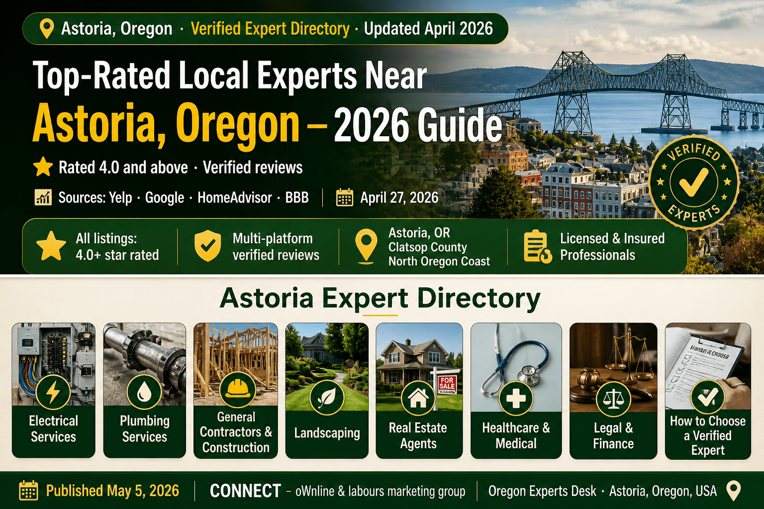 Top-Rated Experts Near Astoria, Oregon — 2026 Guide